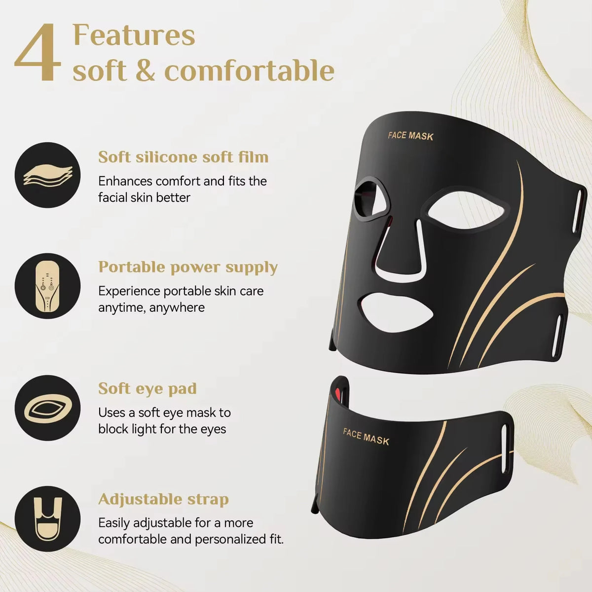 LED Face and Neck Mask – 7 Light Modes | Aura Skin Lab