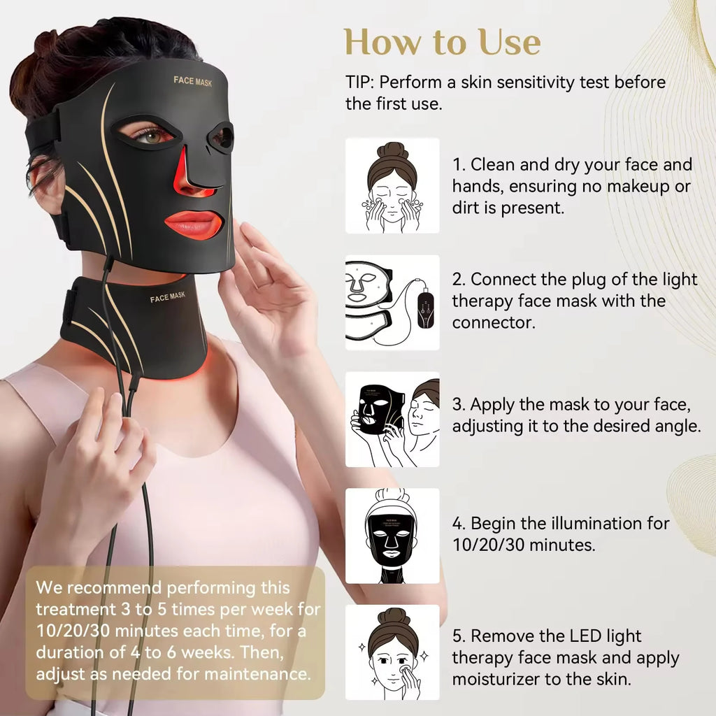LED Face and Neck Mask – 7 Light Modes | Aura Skin Lab