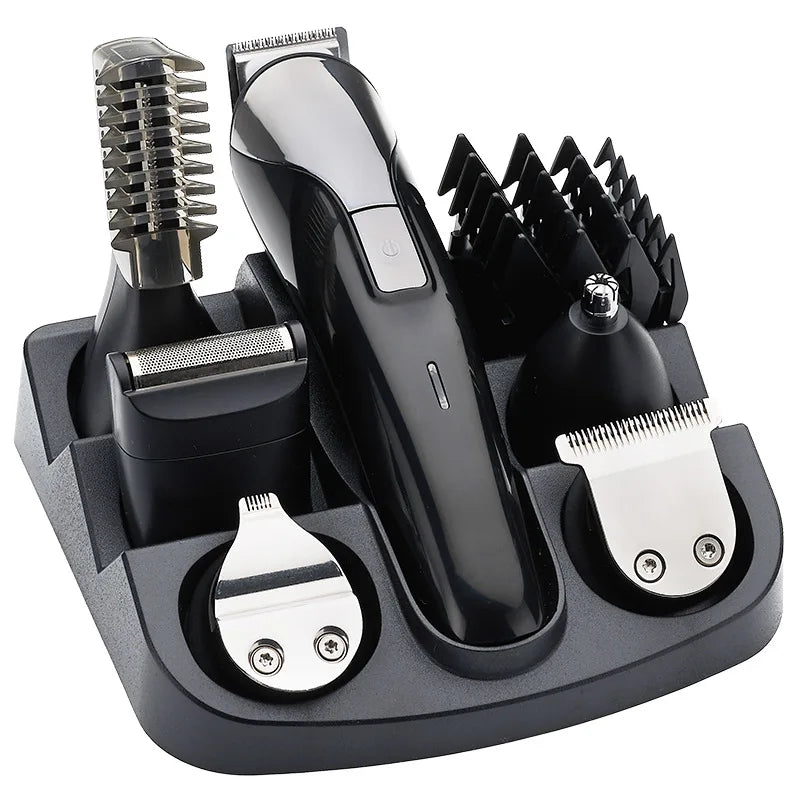 Men's 14-in-1 Grooming Kit – IPX7 Waterproof Trimmer and accessories in a compact organizer.