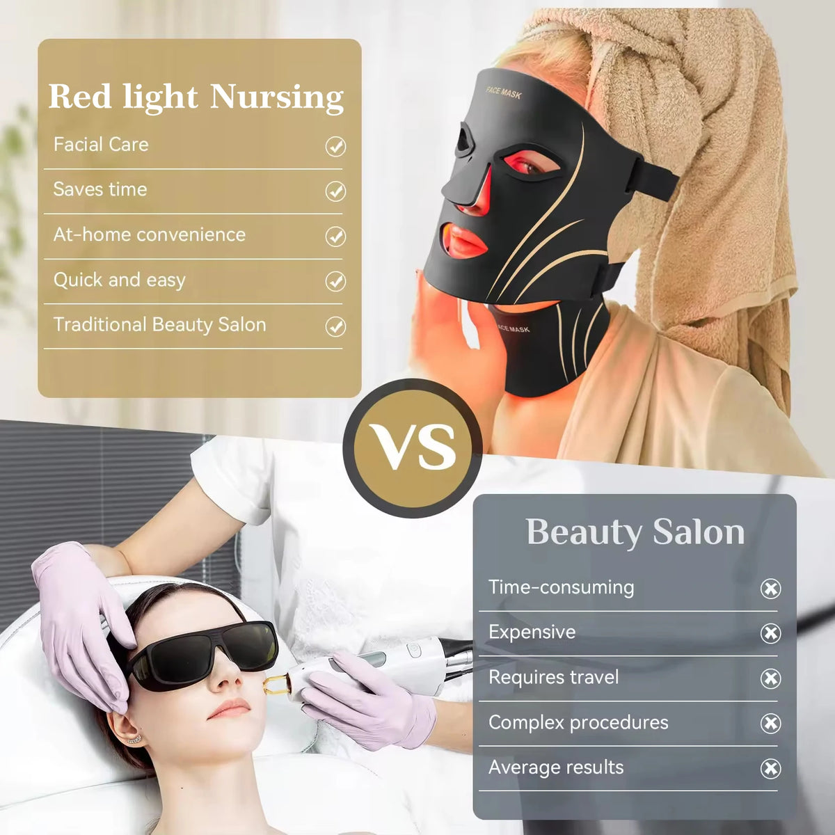 LED Face and Neck Mask – 7 Light Modes | Aura Skin Lab