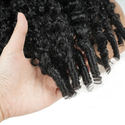 Close-up of 13x6 HD Lace Front Wig Burmese curly hair texture, showcasing defined curls for a natural look.
