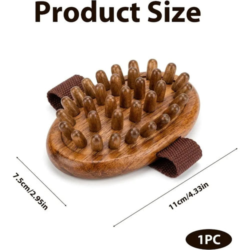 Aura Skin Lab Wooden Acupressure Body Brush – Lymphatic Drainage & Massage Tool